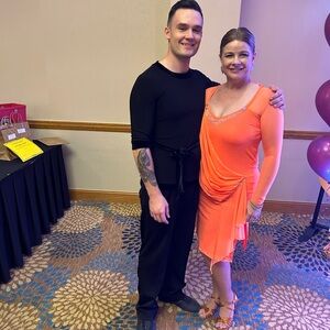 Vibrant Orange Dance Dress